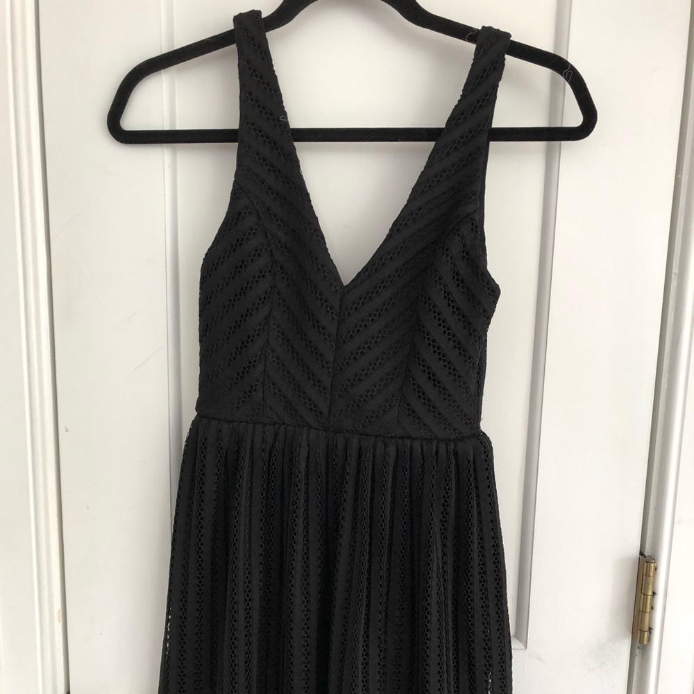 Classy black v dress